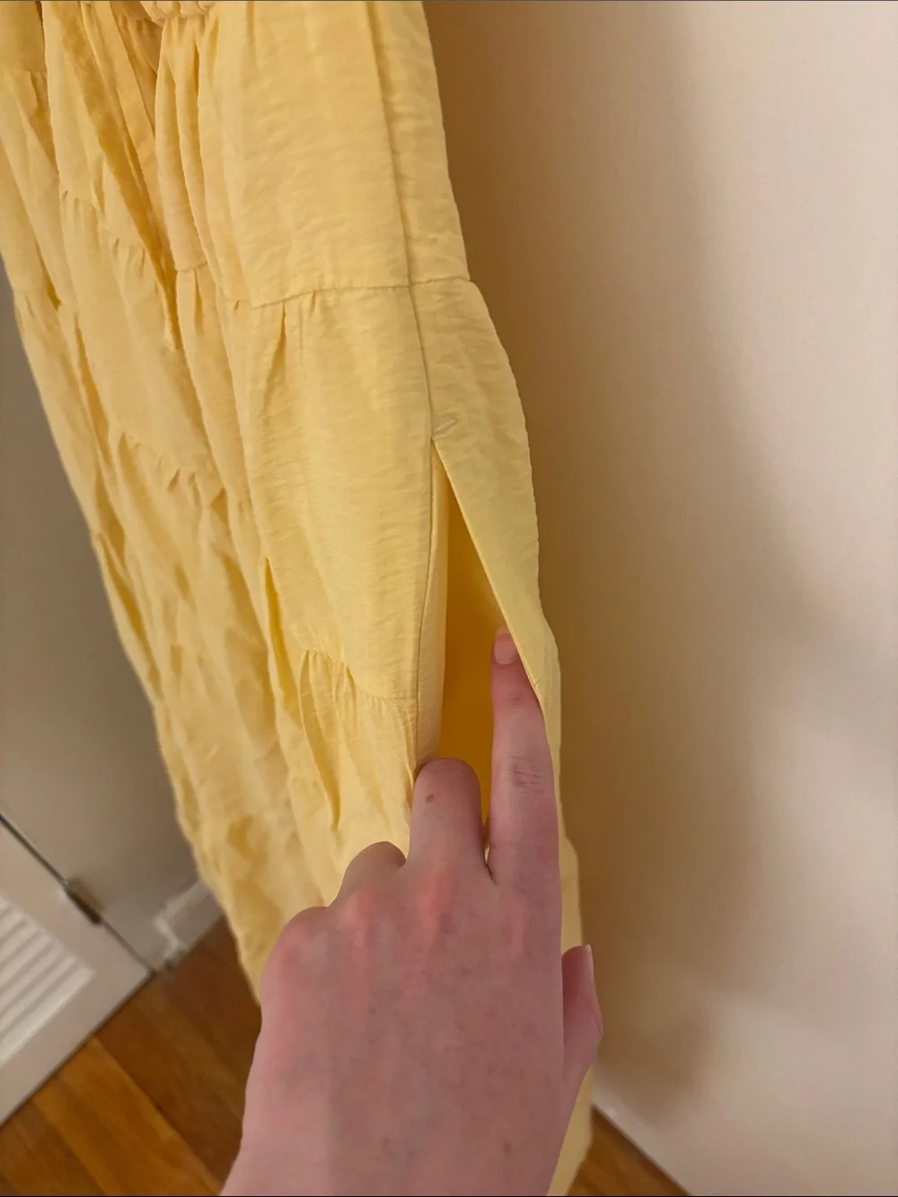 Abercrombie & Fitch Sunny Yellow Tiered Maxi Dress
